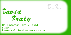 david kraly business card