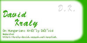 david kraly business card